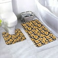 thumbnail image 1 of Honeii Vintage Black White Plaid Sunflowe Pattern Bathroom Anti-Skid Pad Bathroom Mat Vintage Seamless Pattern Not-Slip Toilet Rug Set, 1 of 6