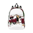 thumbnail image 1 of Honeii Vintage Buffalo Plaid Christmas Camper Print Canvas College Laptop Backpack, Durable Rucksack Travel Notebook Bag School Backpack Book Bag for Men Women-Small, 1 of 7