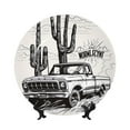 thumbnail image 1 of Honeii Vintage Cactus Pickup Print Elegant Bone China Decorative Plate, Porcelain Plate,Art Crafts,Ceramic Ornaments for Home Office Wall Decor-7in, 1 of 6