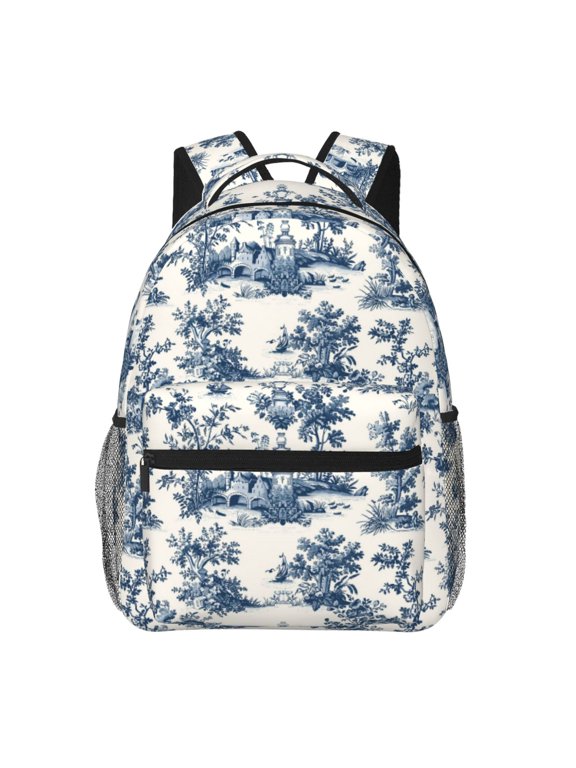 Vintage Floral 1 Print Backpack for Both Men and Women, Basic Bookbag for College, Work, or Travel,Rucksack Computer Bag-One Size