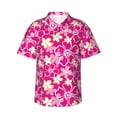 thumbnail image 1 of Honeii Vintage Flowers Print Men’s Hawaiian Shirt,Classic Button-Down Short Sleeve Shirt, for Beach, Vacation, and Outdoor Activities,3X-Large, 1 of 7