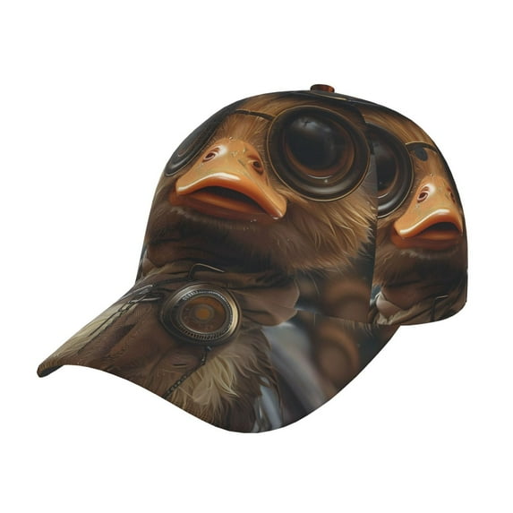 Honeii Vintage Gentleman Duck Print Hat, Women's Baseball Hat Unisex Fit, Baseball Cap,Adjustable One Size