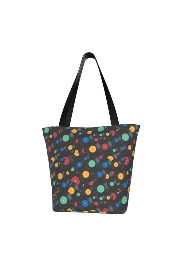 Vintage Records Print Women Top Handle Satchel Handbags,Fashion Handbag,Messenger Tote Bag Purse for Women,Shoulder Bag Handbag for Travel, Work