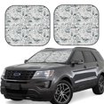 thumbnail image 1 of Honeii Vintage Sailboats Print Foldable Car Sun Shade for Windshield, 2-Piece UV Protection Shade, Protects Car Interior, Ideal for Cars, Trucks, SUVs-Small, 1 of 6