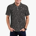 Honeii Vintage Sketch Autumn Plants Print Polo Shirt, A Classic Short