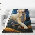 thumbnail image 1 of Honeii Vintage Starry Sky Labrador Print Fleece Blanket - Throw Blanket for Bed, Sofa, Couch, Camping, and Travel , Microplush Ultra Soft Warm Blanket-80"x60", 1 of 7