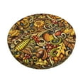 Honeii Vintage Sunflower and Corn Autumn Pattern Bar Stool CoversRound
