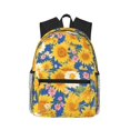 thumbnail image 1 of Honeii Vintage White Yellow Sunflower Print School Backpack,Casual Lightweight Travel Rucksack Daypack,Backpacks for College High, 1 of 6