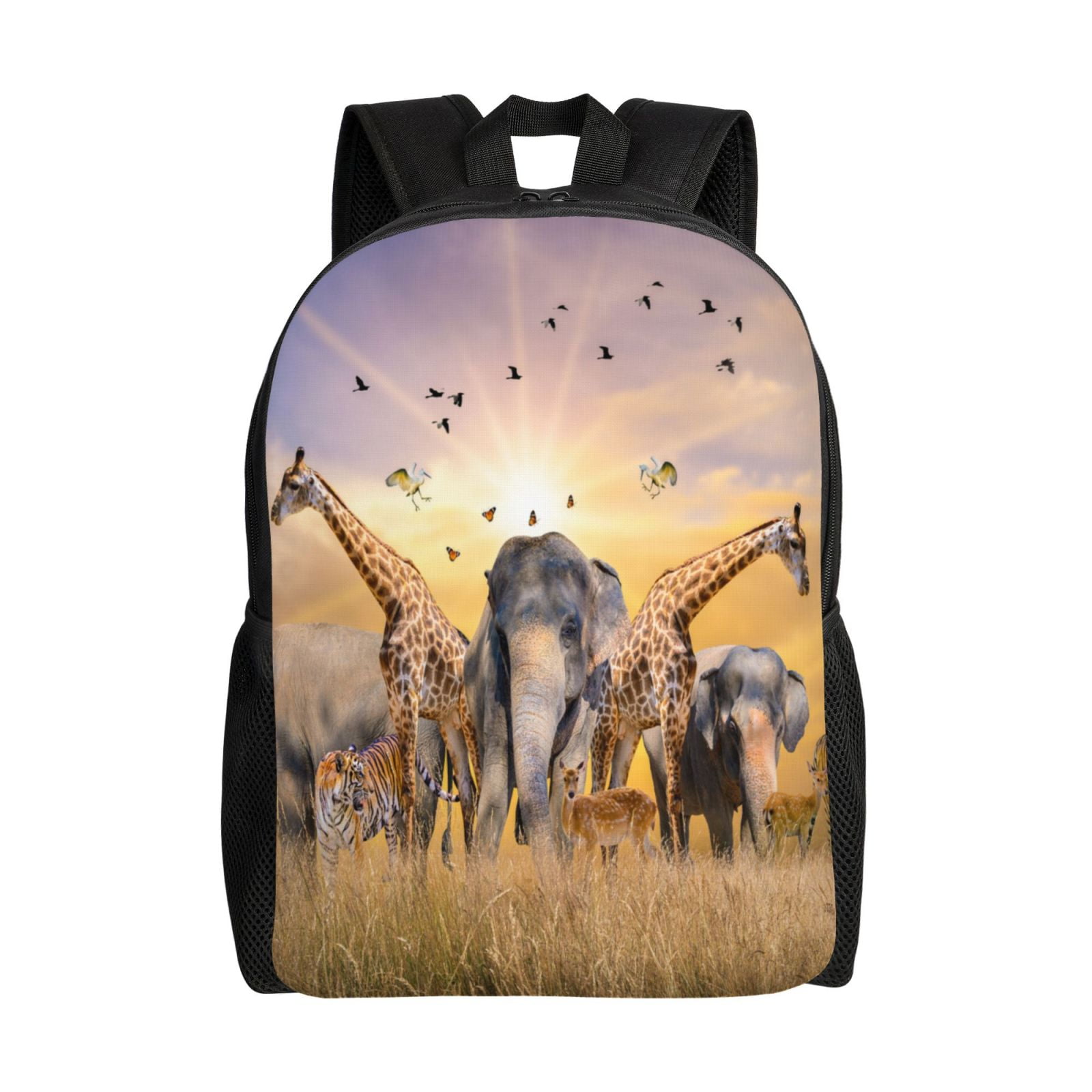 Honeii Vintage Wildlife Protection Print Laptop Backpack for Work, College, Travel, Daily ...