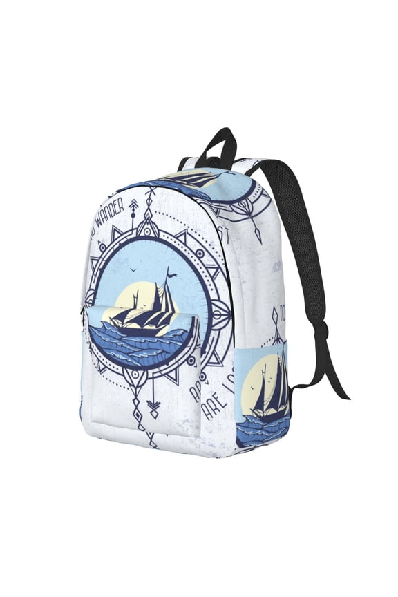 Not All Who Wander Are Lost2 Print Canvas Backpack for School & Outdoor,Laptop Excursion Backpack,Notebook School Bookbag For Men Women,for Work, Travel, and Everyday Use-Small