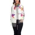 thumbnail image 1 of Honeii Watercolor Butterfly Guinea Pig Print Scarf Oversized Scarf Tassel Fall Winter Thick Scarf Warm Shawl Women,Women's Scarves & Wraps, 1 of 8