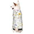 thumbnail image 1 of Honeii Watercolor Floral A Print Small Dog Hoodies Pet Hooded Sweatshirts Fall Winter Puppy Cat Sweaters Warm Clothes for Small Dogs Outfits Costume-Small, 1 of 7