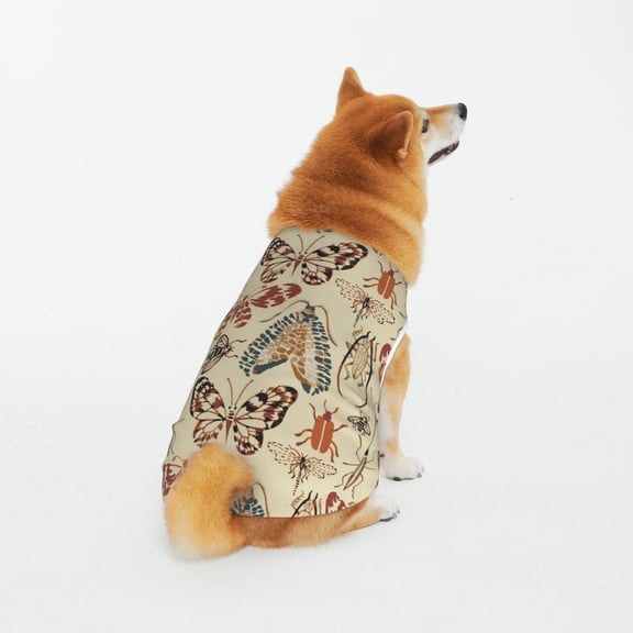 Honeii Watercolor Insects Pattern 100% Cotton Dog Clothes Dog Costumes Doggie Shirts Puppy Shirt Pet Vest Tank Top Cat Tee-3X-Large