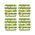 thumbnail image 1 of Honeii Watercolor St Patrick Day print Leather Coaster Set of 4, ideal for safeguarding your furniture from drinks spills and effortless cleanup-Square, 1 of 6