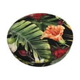 thumbnail image 1 of Honeii Watercolor Tropical Flowers Bar Stool Covers – Perfect Fit for 12" to 14" Round Stools, Crease-Resistant, Stretchy, Washable & Dustproof Seat Slipcovers-14 inch, 1 of 7