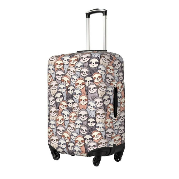 Honeii Watercolor cute slow loris Elastic Luggage Cover, featuring double-sided printing, is the ideal companion for travel, business trips, and daily use(not included suitcase )-Medium