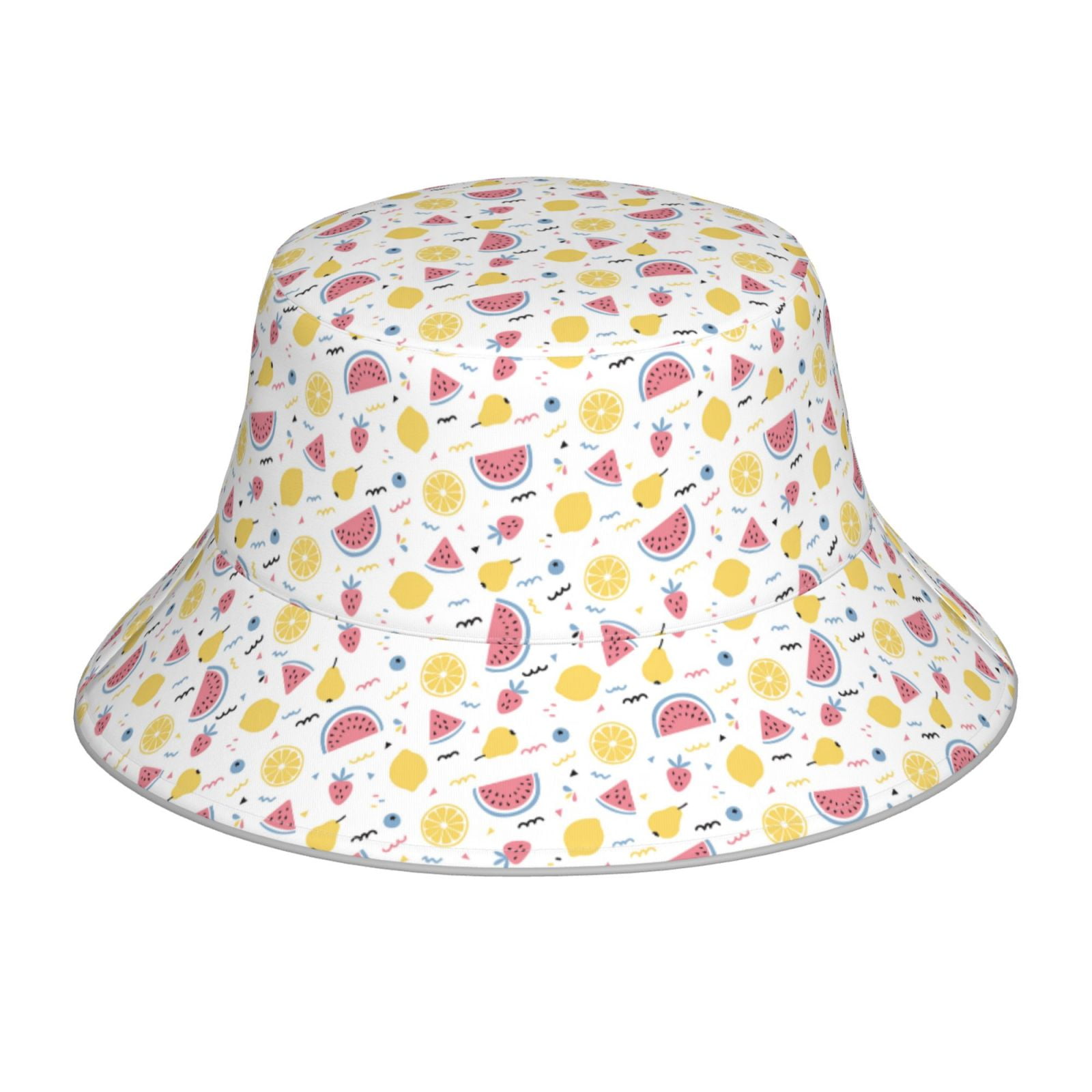 Honeii Watermelon And Lemon for Unisex Bucket Hat Waterproof Rain Hat