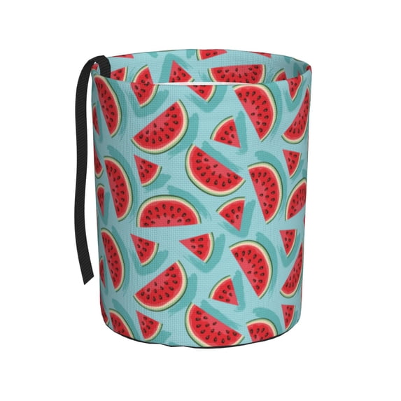 Honeii Watermelon Print Waterproof Car Trash Can,Waterproof Portable Collapsible Trash Can,Garbage Container fits Most Cars,SUVs,and Trucks