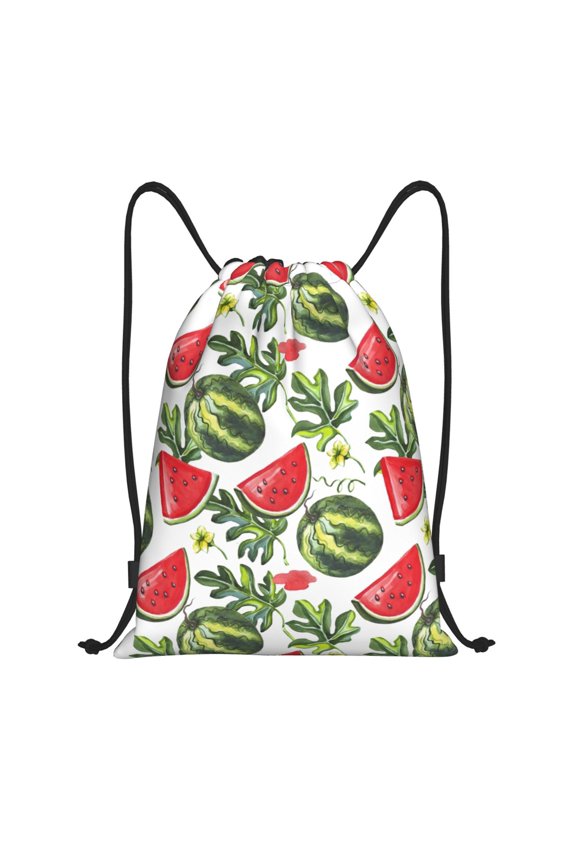 Watermelons Print Drawstring Backpack,Drawstring Bags String Backpack Gym Cinch Sack Backpack Sport Bag Draw-Medium