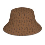 Honeii Western Cactus for Unisex Bucket Hat Waterproof Rain Hat Reversible Shiny Rave Bucket Hat for Concert Festival Boonie Cap