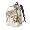 thumbnail image 1 of Honeii Western Desert Cowboys3 Print Canvas Backpack for School & Outdoor,Laptop Excursion Backpack,Notebook School Bookbag For Men Women,for Work, Travel, and Everyday Use-Medium, 1 of 5