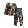 thumbnail image 1 of Honeii Whimsical Animal Spiral Print Women's Pajama Sets Long Sleeve Button Down Sleepwear Nightwear Soft Pjs Lounge Sets 2PCS-XX-Large, 1 of 7
