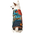 thumbnail image 1 of Honeii Whimsical Sailboat Ocean Art Print Small Dog Hoodies Pet Hooded Sweatshirts Fall Winter Puppy Cat Sweaters Warm Clothes for Small Dogs Outfits Costume-X-Large, 1 of 7
