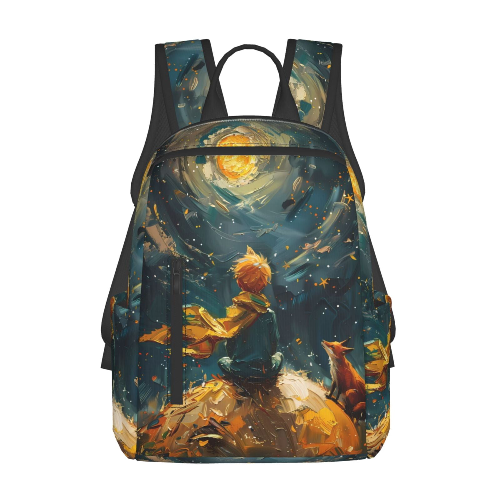 Honeii Whimsical Starry Night Scene Print Lightweight Backpacks,Carry ...