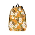 thumbnail image 1 of Honeii White Floral and Butterflies Print Canvas College Laptop Backpack, Durable Rucksack Travel Notebook Bag School Backpack Book Bag for Men Women-Small, 1 of 7
