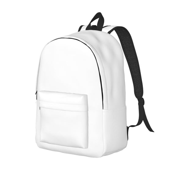 Honeii White Print Canvas Backpack for School & Outdoor,Laptop Excursion Backpack,Notebook School Bookbag For Men Women,for Work, Travel, and Everyday Use-Small