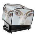 thumbnail image 1 of Honeii White Reindeer Portrait Print 4 slice Toaster Cover, Two Slice Toaster Dust-proof Cover For Kitchen Small Appliance and Fingerprint Protection, 1 of 7