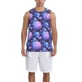 thumbnail image 1 of Honeii White Skull Flower print basktball shirt for men and women, Unisex basketball jersey for Theme party-X-Large, 1 of 6