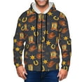 thumbnail image 1 of Honeii Wild West Golden Horseshoe Print Hoodies for Men, Pullover & Full Zip, Breathable Zip up Hoodie, Sweatshirt-Medium, 1 of 5