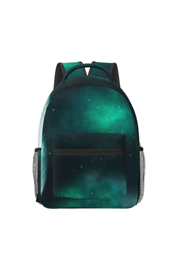 Witch House On The Hill Print Backpack for School,15.6 inch Laptop Back Pack for High School and College Students, Waterproof Computer Bookbag-One Size