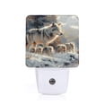 thumbnail image 1 of Honeii Wolf Family Winter Wonderland Print LED Night Light with Light Sensor, Night Lights Plug Into Wall,Ideal for Bedrooms and Hallways-EU, 1 of 7