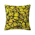 thumbnail image 1 of Honeii Yellow Butterflies Print Throw Pillow, Square Decorative Pillow Forms Soft Fluffy Plump Pillow Decorative Pillow Inserts,Couch Pillows-24"x24", 1 of 7