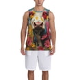 thumbnail image 1 of Honeii Yellow Daisy Cow print basktball shirt for men and women, Unisex basketball jersey for Theme party-3X-Large, 1 of 6