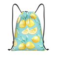 thumbnail image 1 of Honeii Yellow Lemon Print Drawstring Backpack,Drawstring Bags String Backpack Gym Cinch Sack Backpack Sport Bag Draw-Medium, 1 of 6