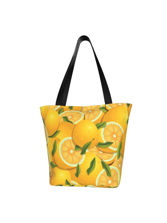 Yellow Limes Print Women Top Handle Satchel Handbags,Fashion Handbag,Messenger Tote Bag Purse for Women,Shoulder Bag Handbag for Travel, Work