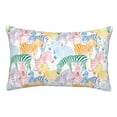 thumbnail image 1 of Honeii Zebra Colourful Print Pillow Cases,Plush Throw Pillow Covers,Decorative Pillowcase for Sofa, Couch, Living Room-20"x30", 1 of 6