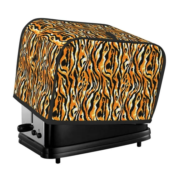 Honeii Zebra Print 2 slice Toaster Cover, Two Slice Toaster Dust-proof Cover For Kitchen Small Appliance and Fingerprint Protection