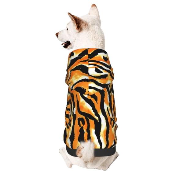 Honeii Zebra Print Small Dog Hoodies Pet Hooded Sweatshirts Fall Winter Puppy Cat Sweaters Warm Clothes for Small Dogs Outfits Costume-XX-Large