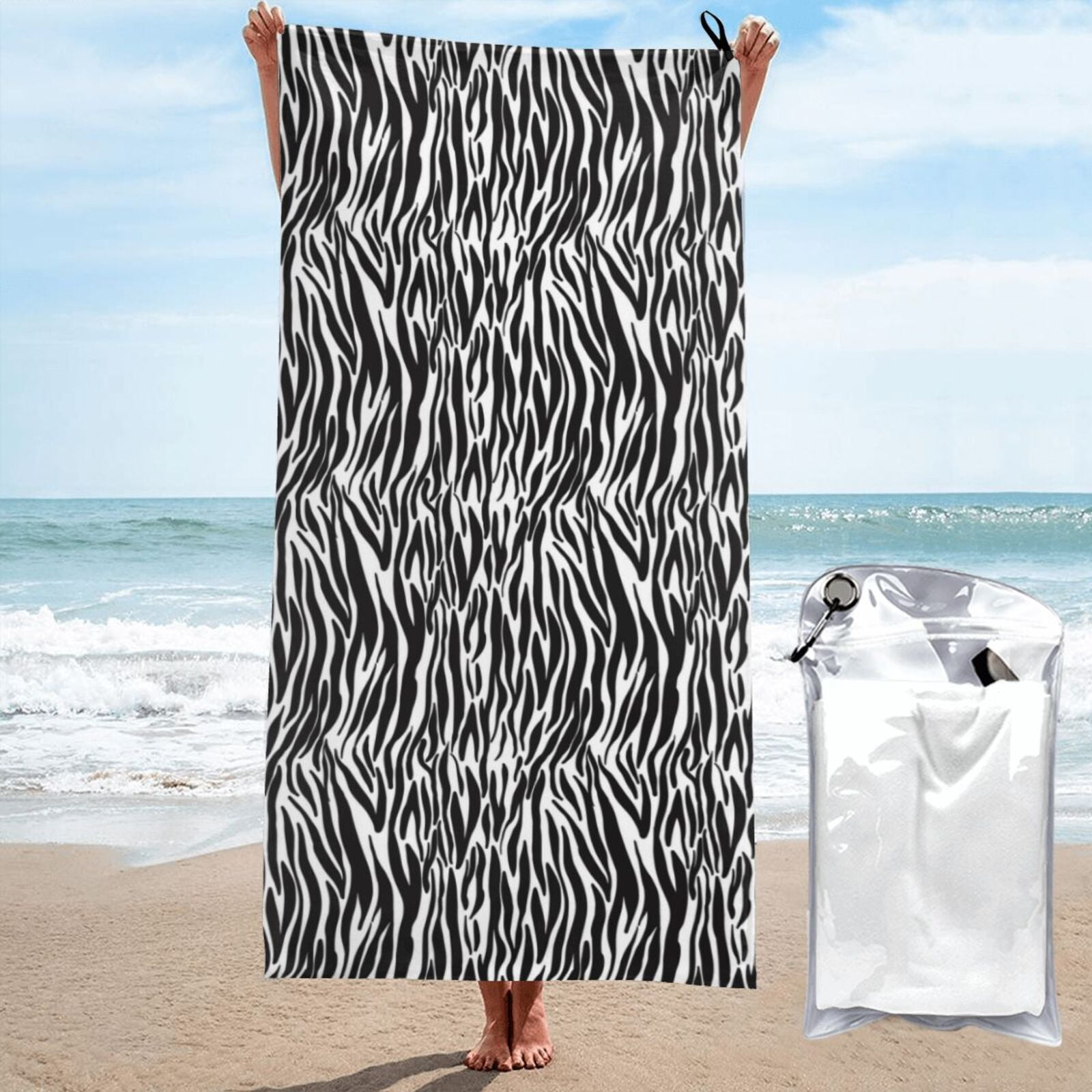 Honeii Zebra for Towels - Jumbo Bath Sheet - Highly Absorbent and Quick ...