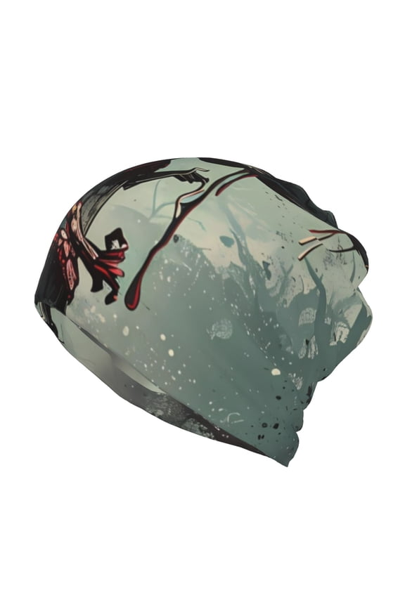 Zombie Flower Apocalypse Print Winter Beanie Daily Hat - Thermal Polar Fleece Ski Running Hat Skull Cap for Men and Women,Beanie