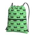 thumbnail image 1 of Honeii alien cartoons Print Drawstring Backpack,String Bag,Sackpack Cinch Water Resistant Nylon for Gym Shopping Sport Yoga, 1 of 6