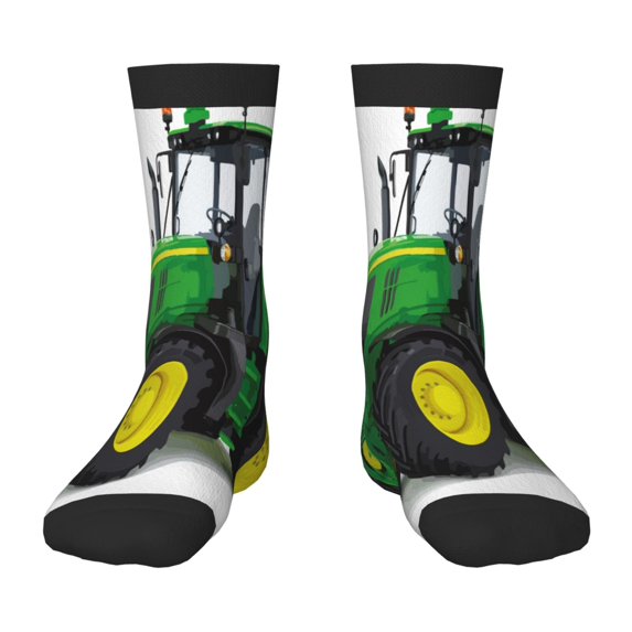 Honeii big farm tractor Print Children's Colorful Socks,Unisex Kids and Toddlers' Cushioned Sock,Kids Athletic Crew Socks,for Everyday Wear and Sports