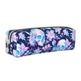 thumbnail image 1 of Honeii crystal Skull flower leaf Pattern Pencil Case, Pencil Pouch, Pencil Case Small, Pencil Pouch Aesthetic, PVC Pencil Pouch, Pencil Bag, Makeup Pouch, 1 of 7