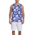 thumbnail image 1 of Honeii crystal Skull flower leaf print basktball shirt for men and women, Unisex basketball jersey for Theme party-Medium, 1 of 6