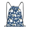 thumbnail image 1 of Honeii cute winter bear Print Drawstring Backpack,Drawstring Bags String Backpack Gym Cinch Sack Backpack Sport Bag Draw-Small, 1 of 6
