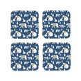 thumbnail image 1 of Honeii cute winter bear Print Leather Coaster Set of 4, Ideal for Safeguarding Your Furniture from Drinks Spills and Effortless Cleanup-Square, 1 of 6